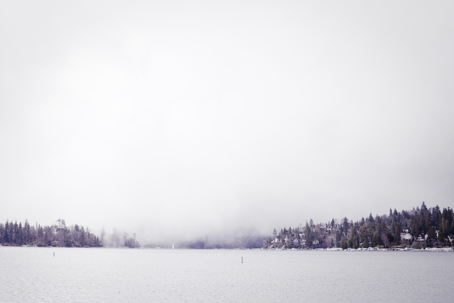 Fog over Lake Arrowhead.