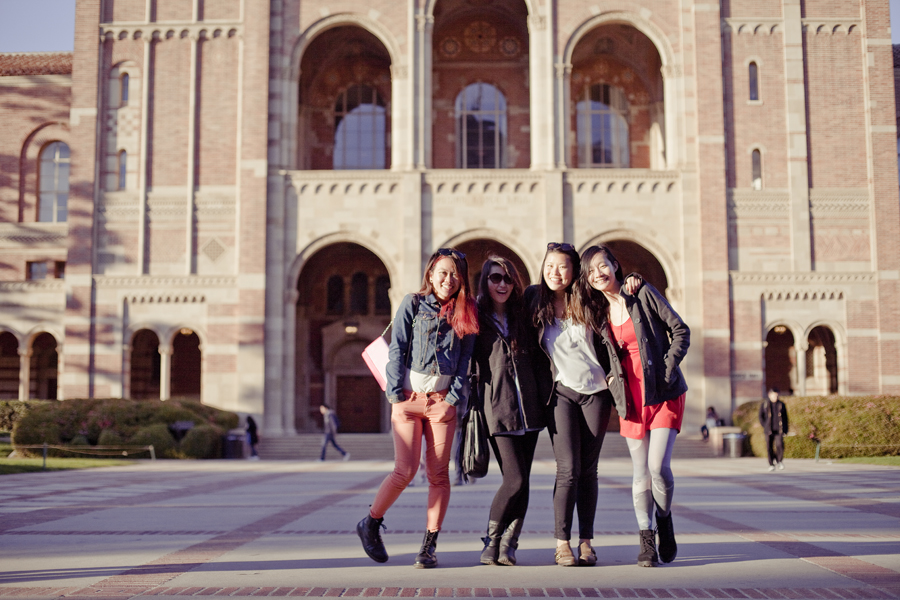 In front of Royce Hall at UCLA.