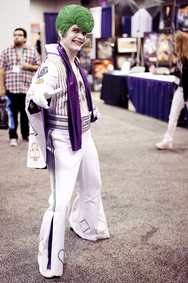 Joker Elvis cosplayer at Wondercon 2013.