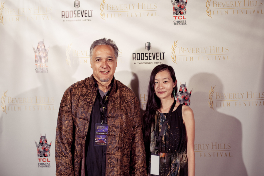 MC and Ren at the Beverly Hills Film Festival in Grauman Chinese Theater, Los Angeles, California.