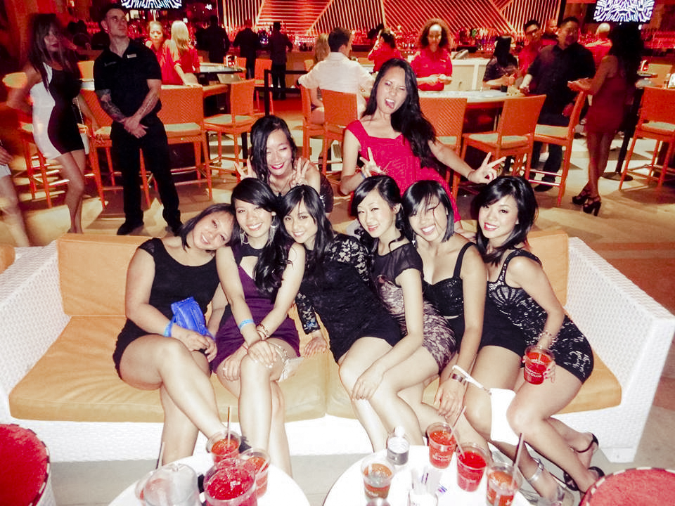 Group photo at Surrender nightclub in Las Vegas.