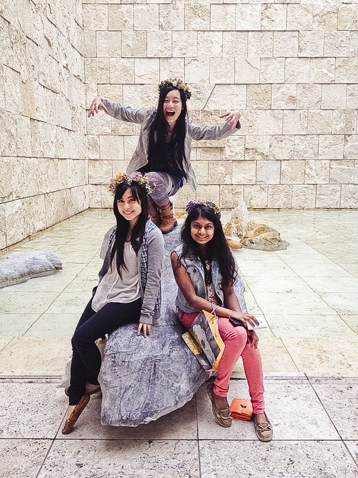 Ren, Ssen, and Nam at the Getty Center.