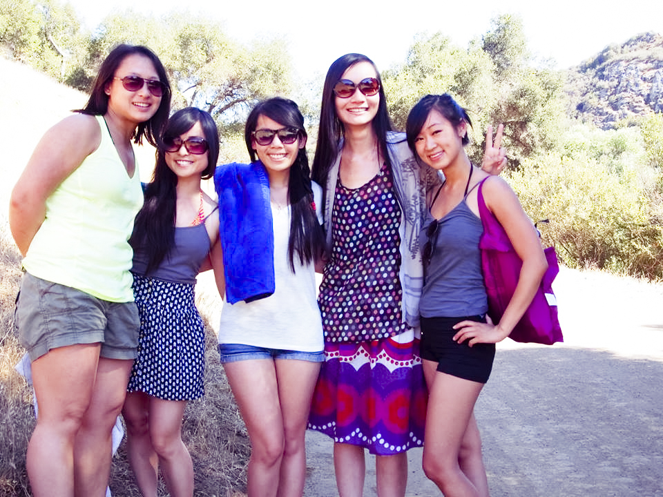 Group photo hiking at Malibu Creek.