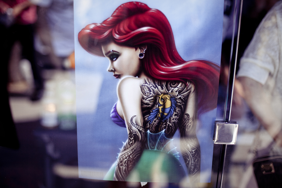 Punk rendering of Ariel from The Little Mermaid.
