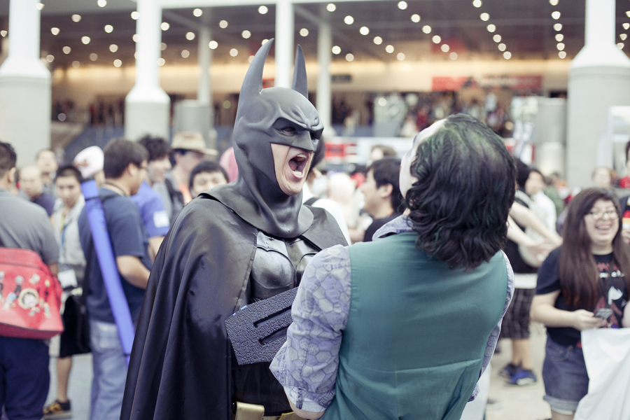 Batman and Joker cosplayers at Anime Expo 2013.