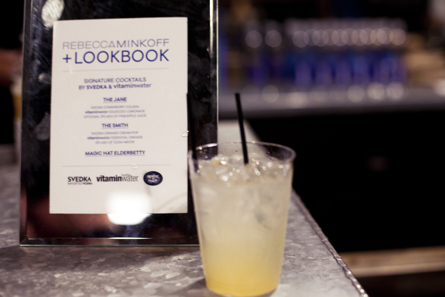 Drinks Menu at the Lookbook x Rebecca Minkoff Denim Launch Party at the Confederacy Boutique in Hollywood, Los Angeles.