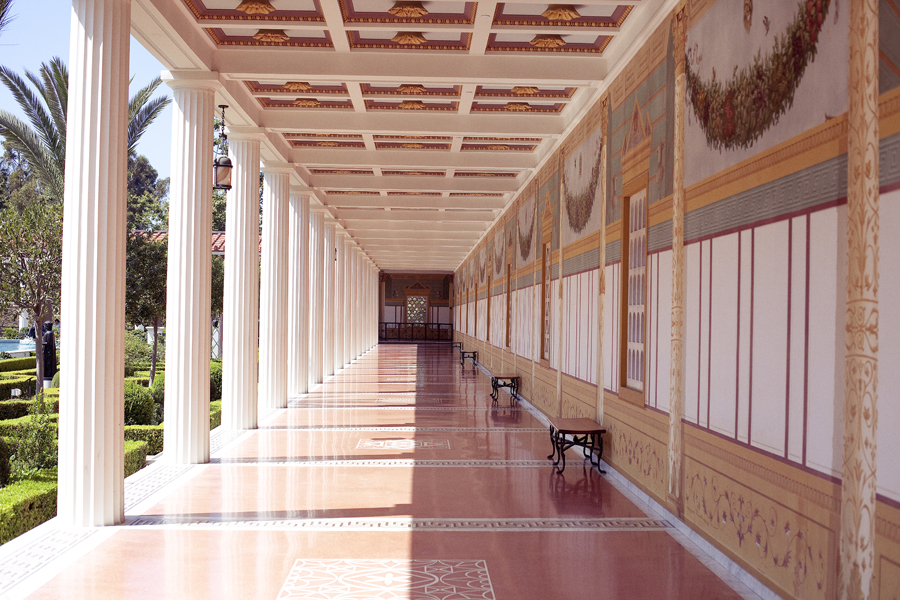 Corridor of the Getty Villa.