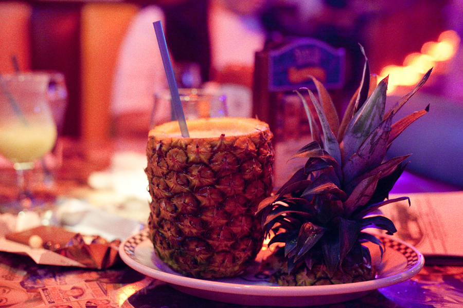 Pineapple drink at Barney's Beanery.