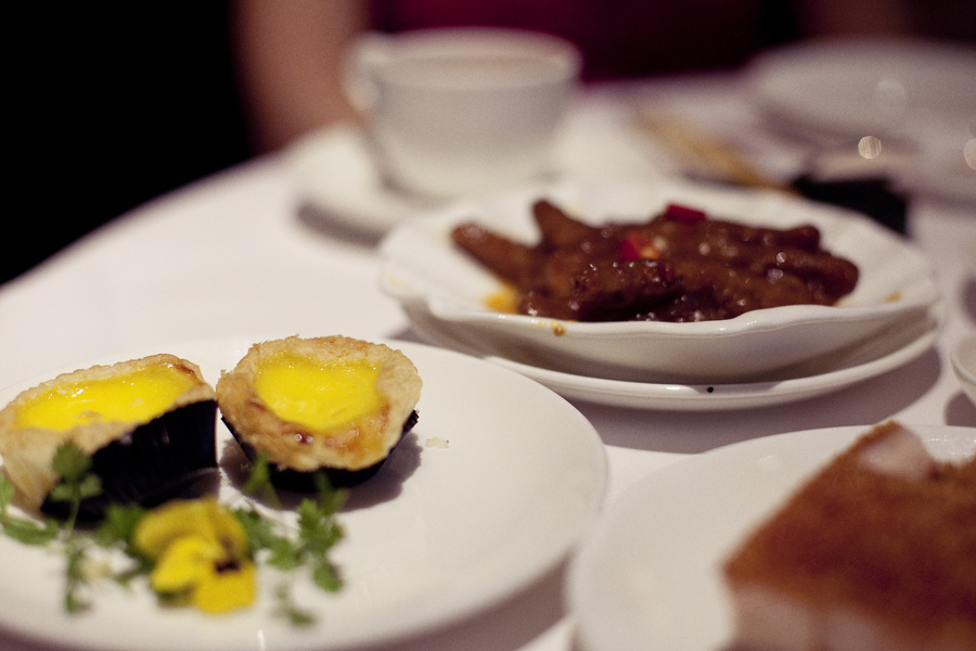Egg tarts at Li Bai Cantonese Restaurant at Sheraton Towers.