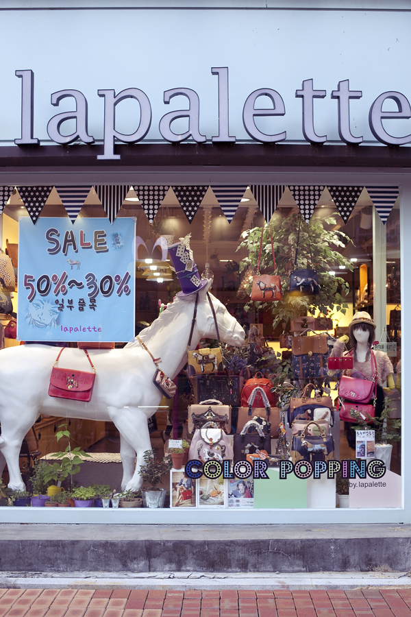 Window display of lapalette in Gumi, South Korea.