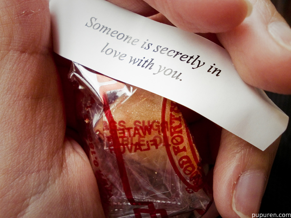 Fortune cookie.