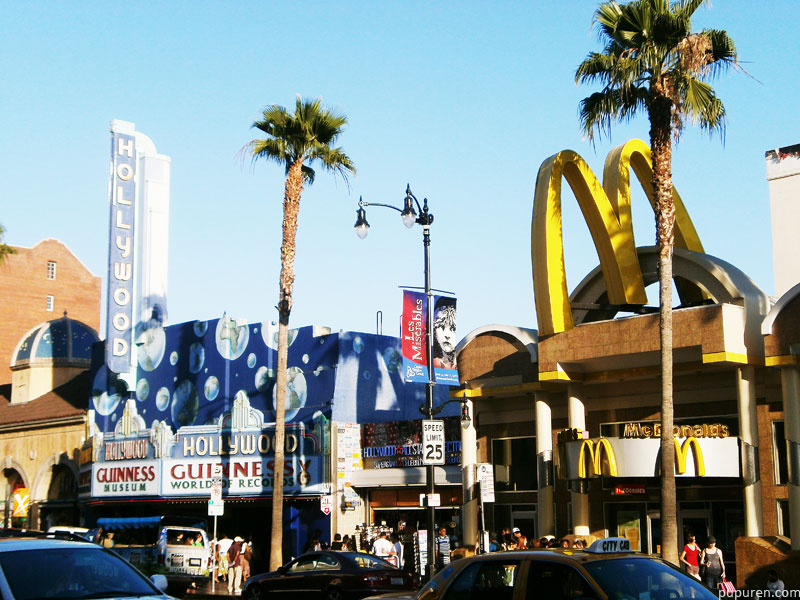Macdonalds building in Hollywood, Los Angeles.