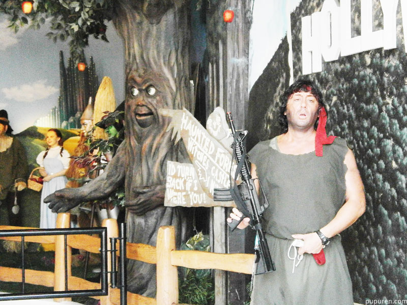 Rambo lookalike at Hollywood, Los Angeles.
