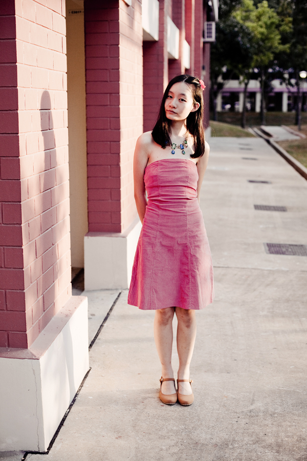 OOTD pink dress, brown mary jane heels from Mixit, and Notice Magazine necklace via Chictopia.