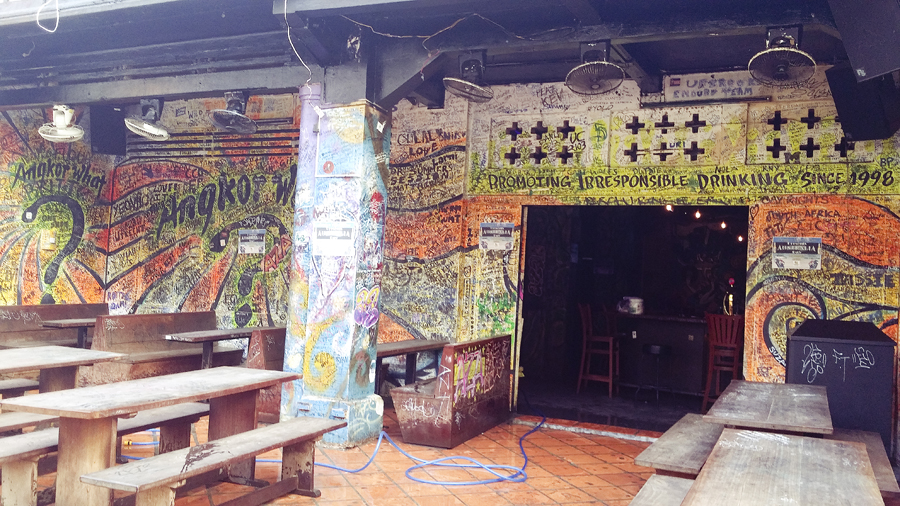 Bar in the daytime in Pub Street, Siem Reap, Cambodia.
