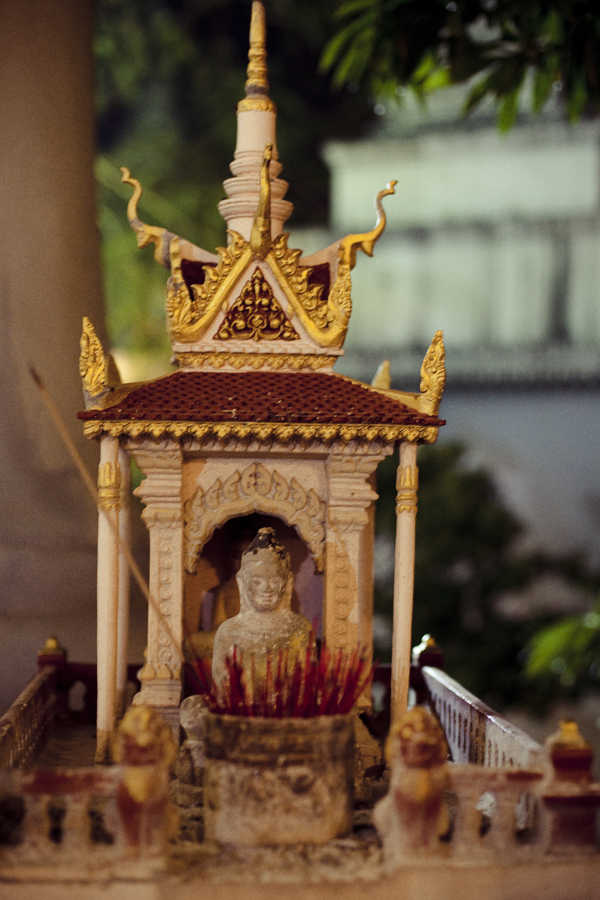 Small shrine at Wat Phnom, Phnom Penh, Cambodia.