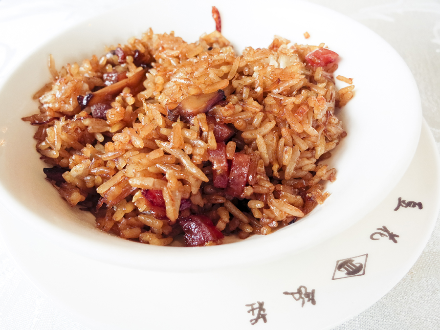 Fried Rice with Waxed Meat at Tian Fu Tea Room by Si Chuan Dou Hua in Singapore.