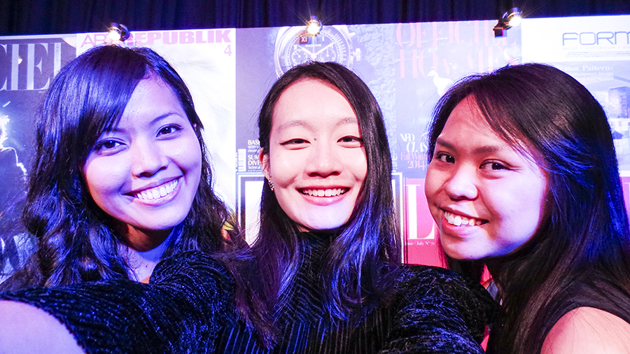 Shasha, Ren, Ruru  at the Couturista Fashion Party at the Marina Bay Sands.