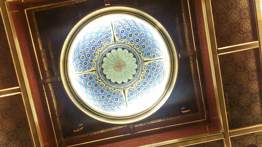 Roof of elevator at the Lotte Hotel, Myeongdong, Korea