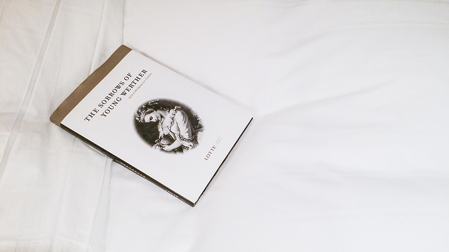 The Sorrows of Young Werther, a book provided by Lotte Hotel, Myeongdong, Korea