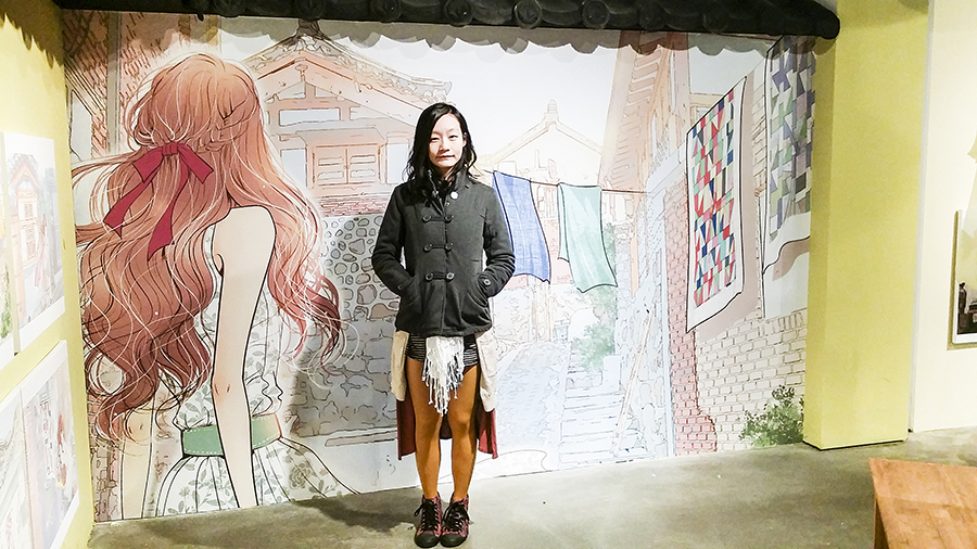 At the Won Soo Yeon exhibition at Seoul Comics Space Zaemirang at Zaemiro Seoul Comics Road, South Korea.