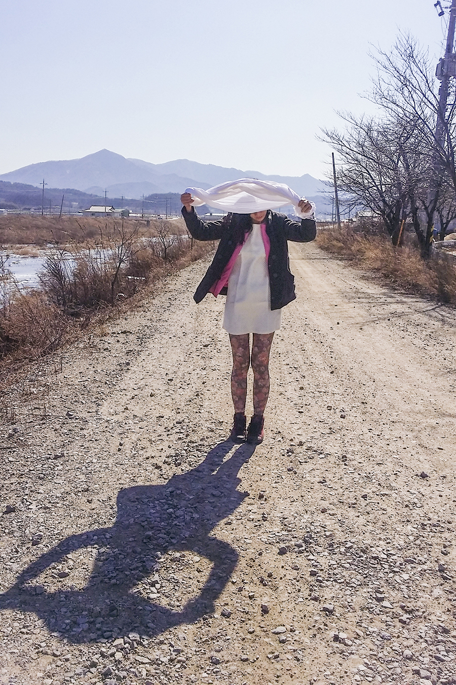 Outfit by the river in Sangju, South Korea.