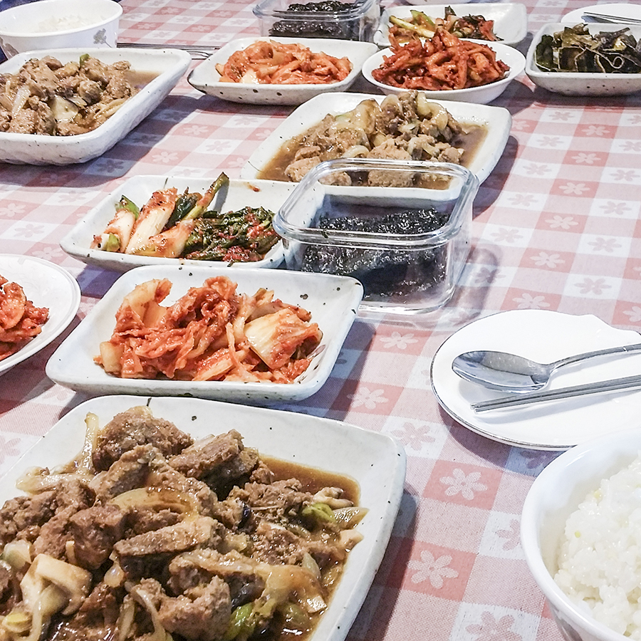 Homemade feast at Annie-sem's in Sangju, South Korea.