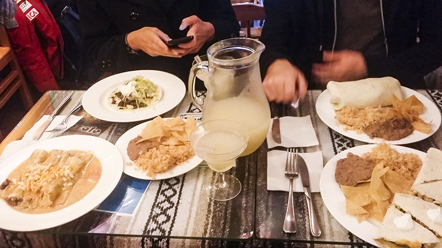 Dinner at Taco Amigo Restaurante Mexicano, Itaewon, Seoul, South Korea.