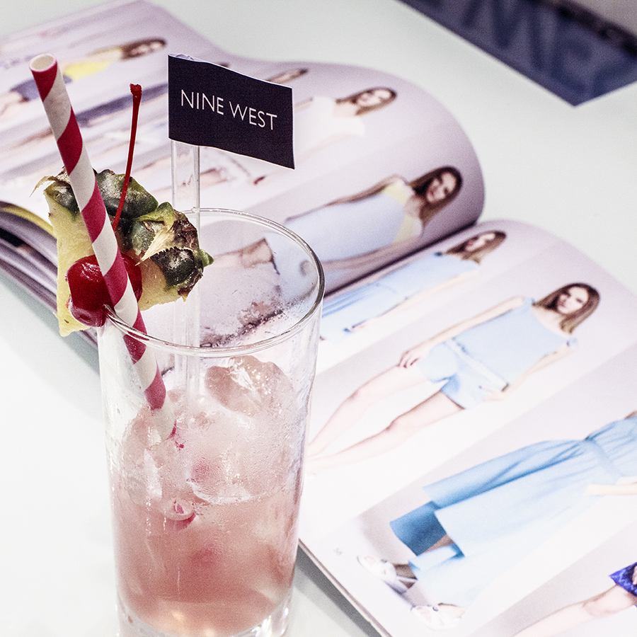 Pink mocktail and SS15 pastel collection at the Nine West SS15 Collection launch preview at Suntec, Singapore.
