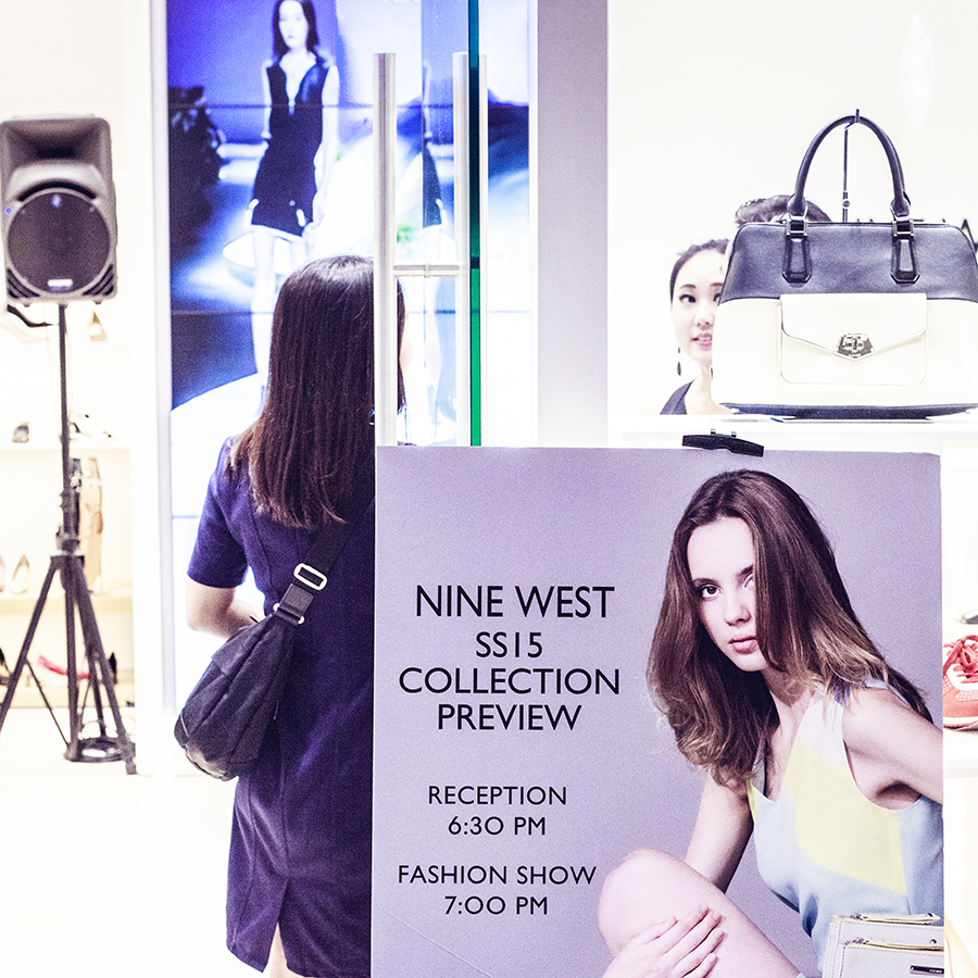 Nine West Spring Summer 2015 SS15 Collection preview launch and opening at Suntec, Singapore.