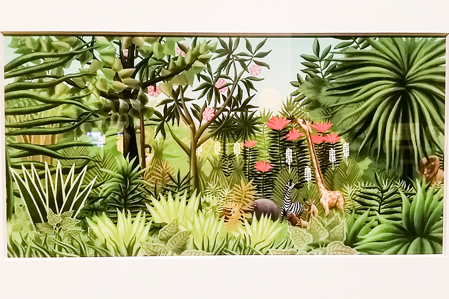 Acrylic paint concept art for Madagascar, 2005 at the DreamWorks Animation: The Exhibition at the ArtScience Museum in Marina Bay Sands, Singapore.