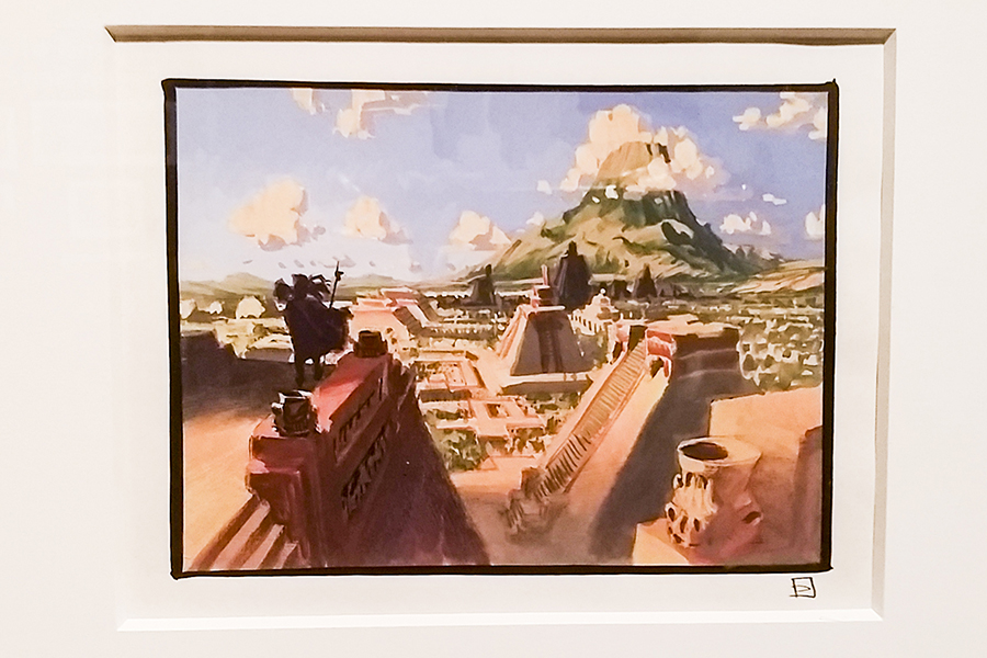 Acrylic painting for The Road to El Dorado, 2000 by Luc Desmarchelier at the DreamWorks Animation: The Exhibition at the ArtScience Museum in Marina Bay Sands, Singapore.