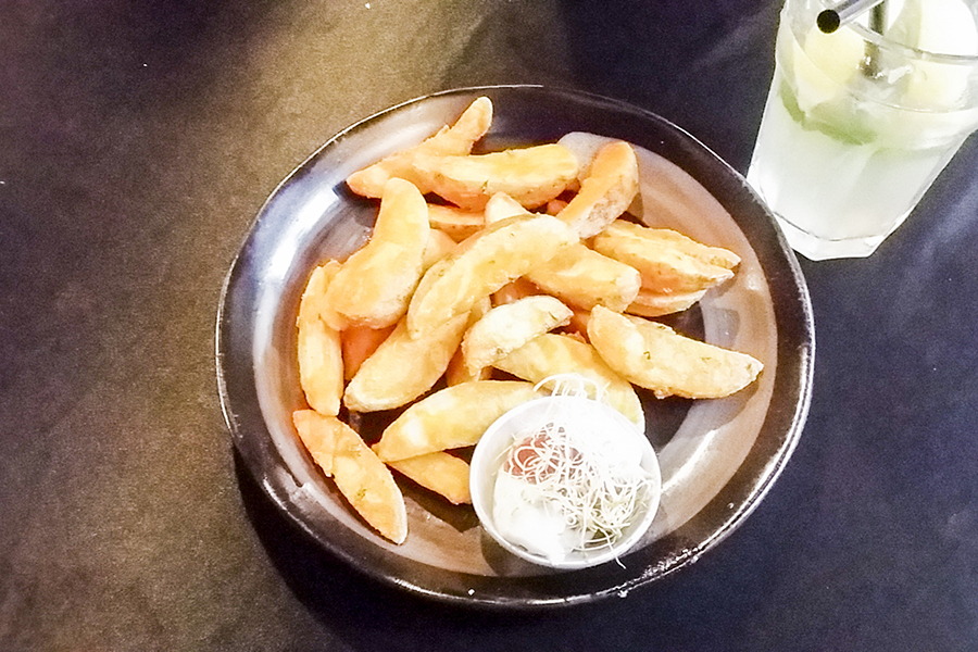 Potato wedges at The Return Cafe Bistro.