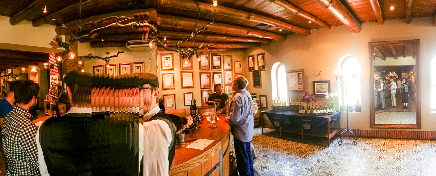 Wine tasting at Fairview Wine and Cheese, South Africa.