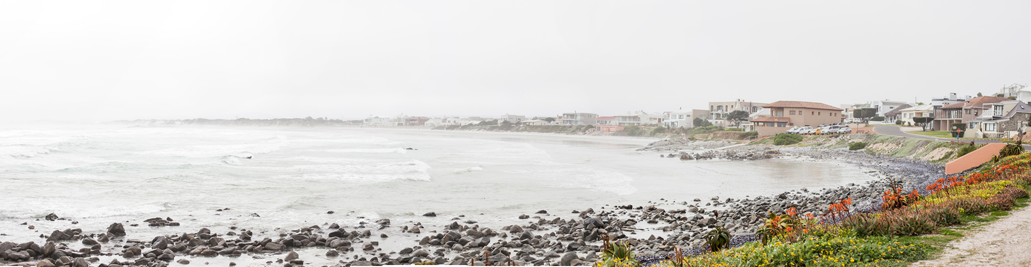Panoramic view of Yzerfontein, South Africa.