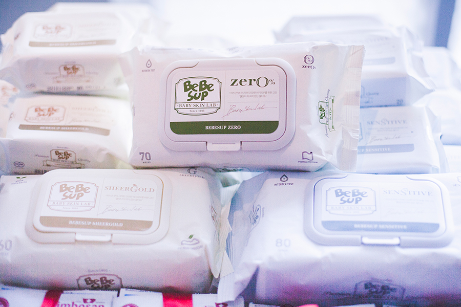 BeBeSup baby wipes from Korea at the Lazada Singapore's Blogger Bazaar.