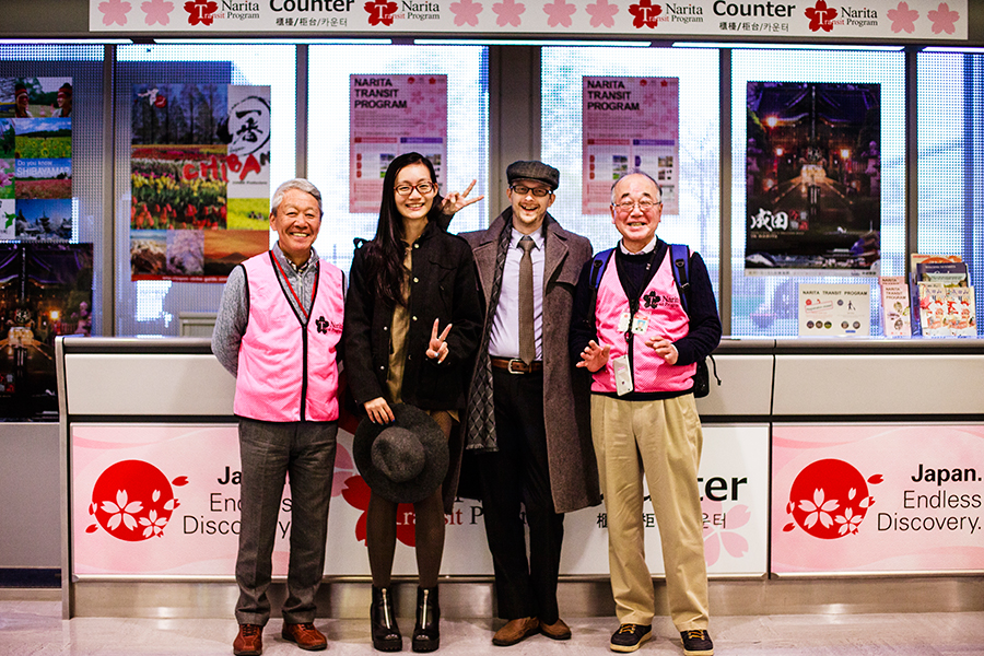 Volunteer guides from the Narita Transit Program at Narita International Airport, Japan