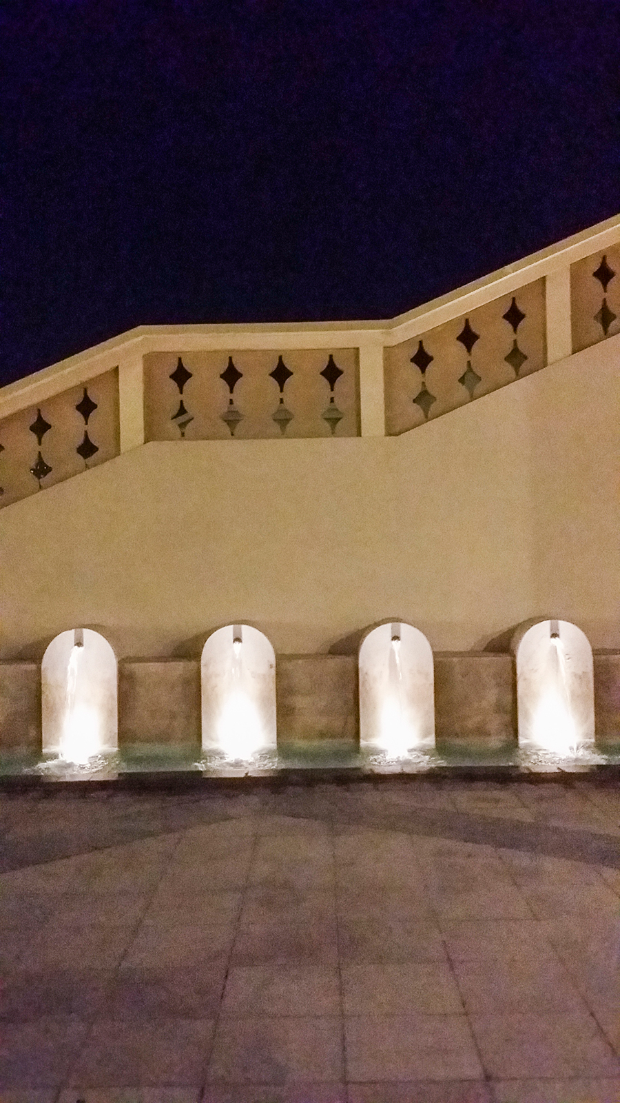 Small fountains at Pearl-Qatar, Doha.