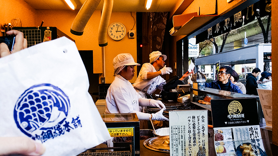 Taiyaki snack in Osaka, Japan.