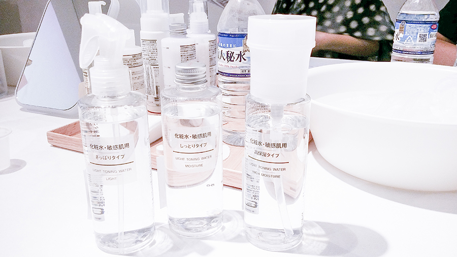 Light Toning Water at the Muji Health and Beauty Workshop at Japan Creative Centre, Singapore.