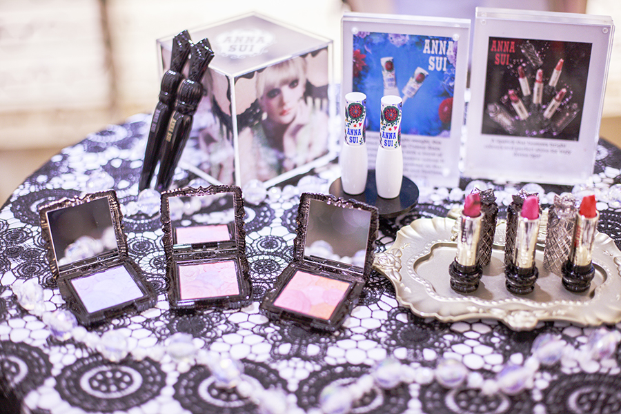 Anna Sui make up table at the Her World x Optic Butler Event, Paragon, Singapore.