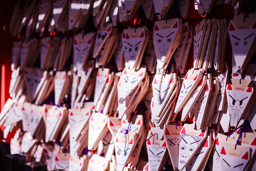 Fox tablets at Fushimi Inari in Kyoto, Japan.