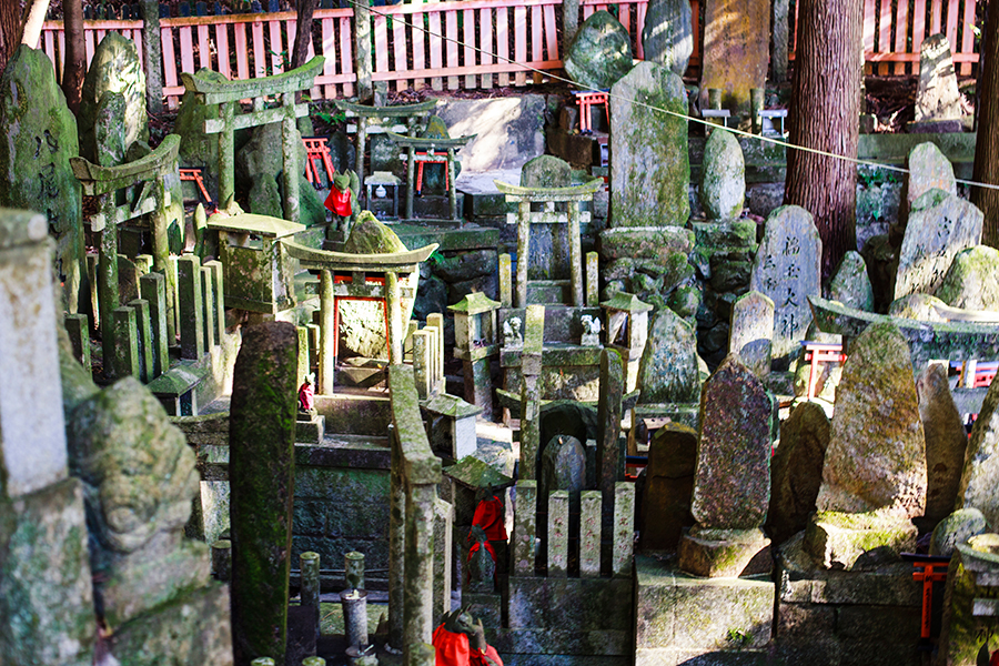 Shrines at Fushimi Inari in Kyoto, Japan.