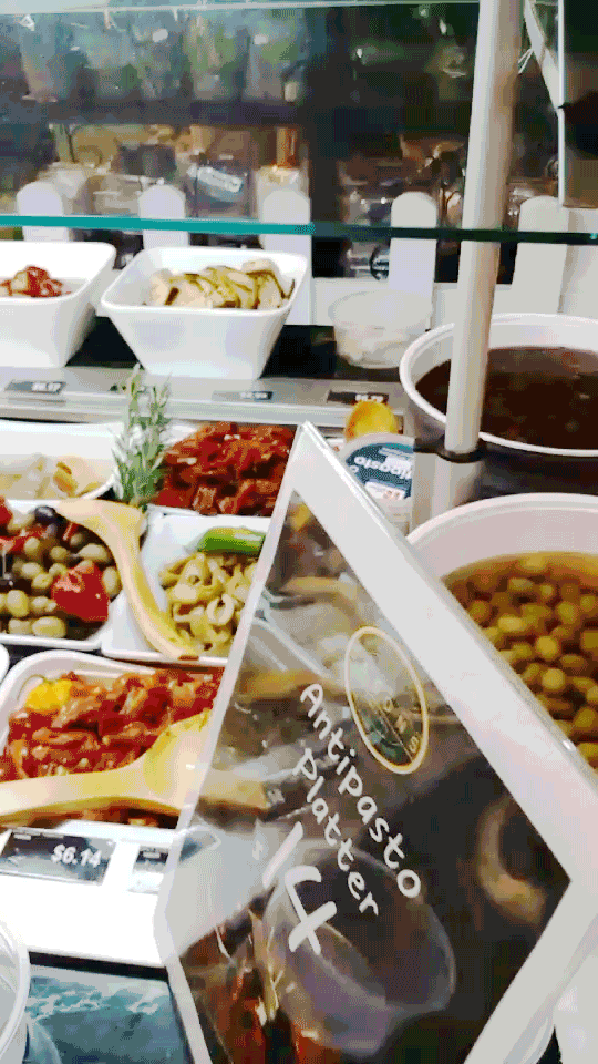 Animated gif of Antipasti Assortment being arranged by masterchef at Savour Gourmet 2016.