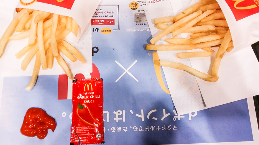 Bringing Garlic Chilli Sauce from Singapore to McDonald's in Tokyo, Japan.