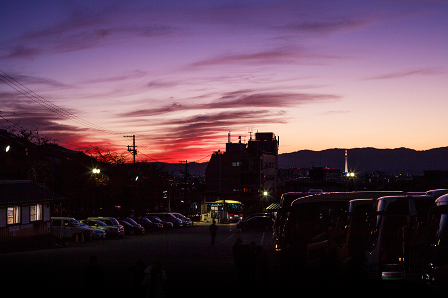 Sunset at Higashiyama, Kyoto Japan.