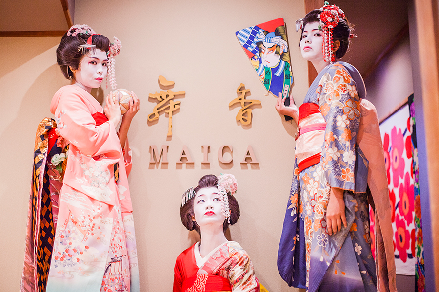 Maiko makeover at Maica in Gion, Kyoto Japan.