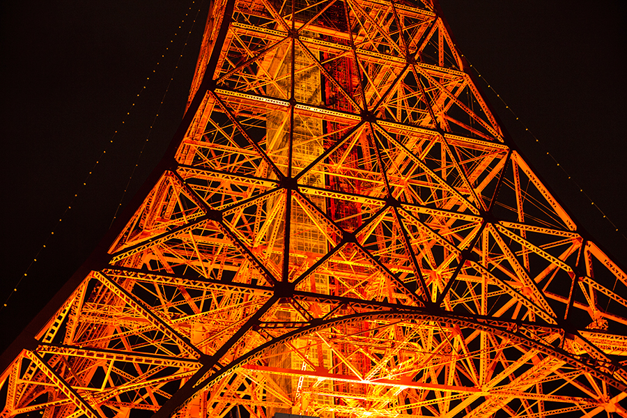 Tokyo Tower at night.