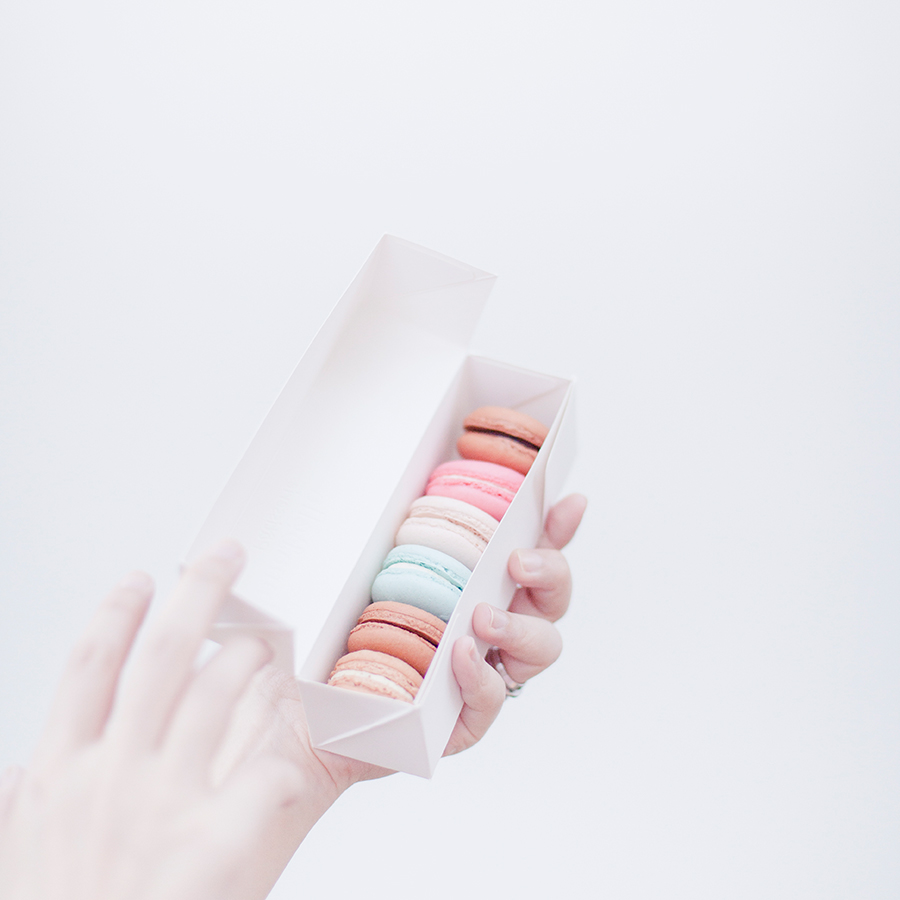 Box of macarons from Annabella Patisserie.