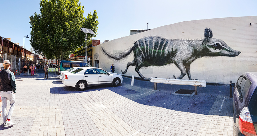 Mural in Fremantle, Perth, Australia.